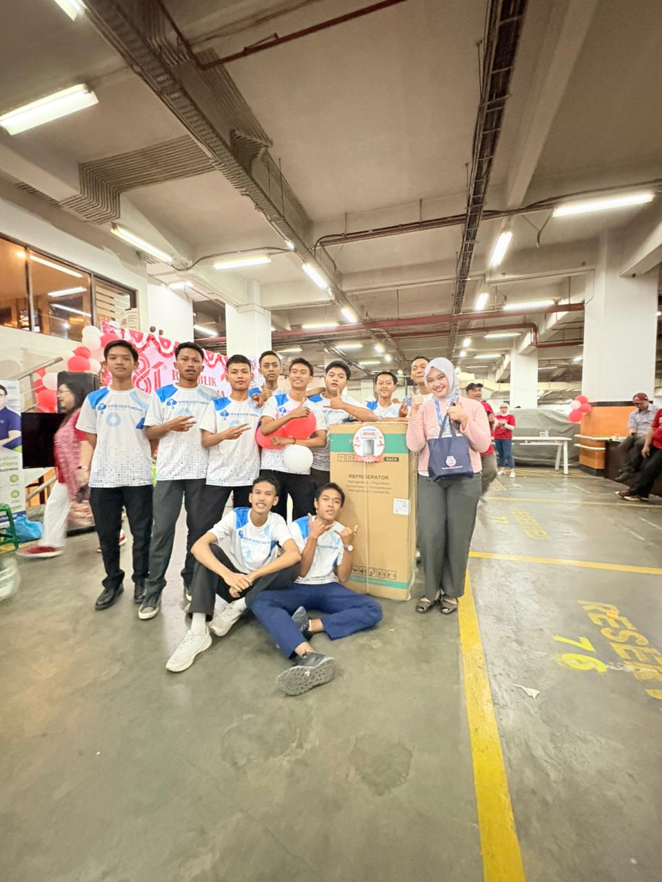 A group of friends at a community event